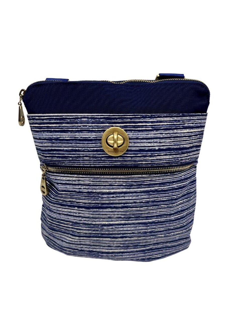 Baggallini Blue Nylon Istanbul Crossbody Tote